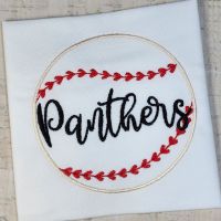 PD Panthers Baseball Embroidery Design File Pocket Tee 